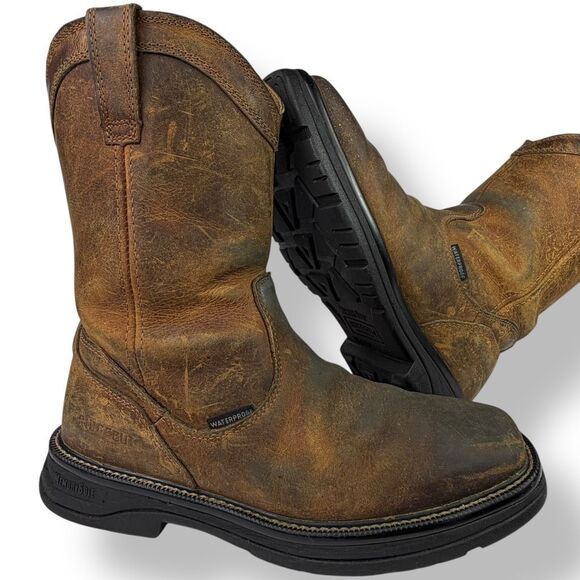 Ridgecut YMF-2201 Rancher Boots Work Wellington Waterproof Brown Leather 10.5 M - Picture 1 of 11